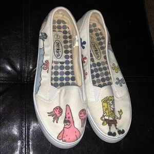 Custom spongebob slip on shoes